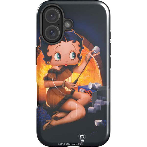 Betty Boop Roasting Marshmallows iPhone 16 Plus Magsafe Impact Case